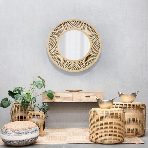 Duke Bamboo Mirror 96.5x2.5x96.5cm Natural - Image 2