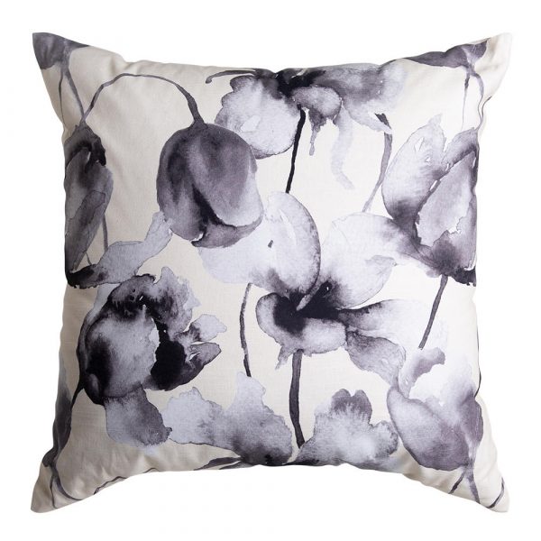 Freya Digital Printed Cushion 50x50cm Ivory/Black