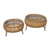 Cora Set of 2 Planters 46.5x46.5x23.5cm/39.5x39.5x21.5cm Natural