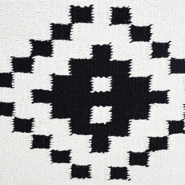 Ezra Ottoman 45x45x40cm White & Black - Image 5