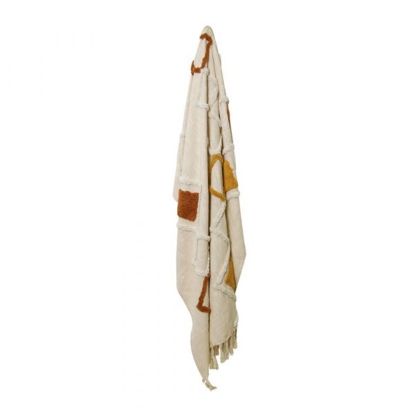 Jessie Textured Throw-Ochre Multi - Image 3