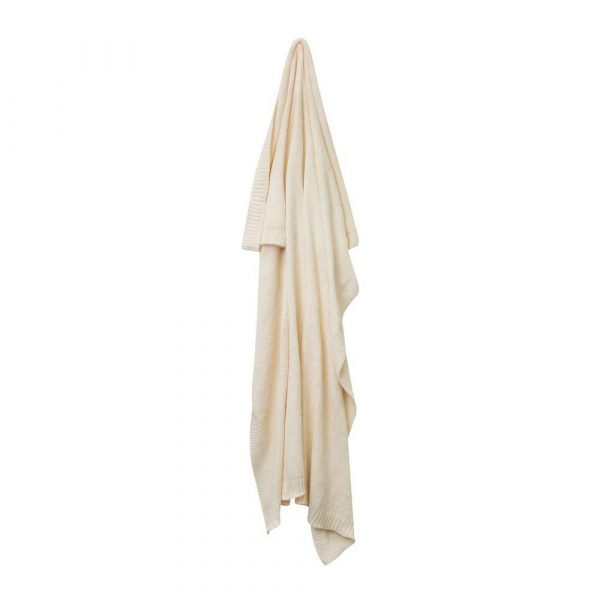 Leslie Chenille Throw 130x160cm Ivory - Image 2