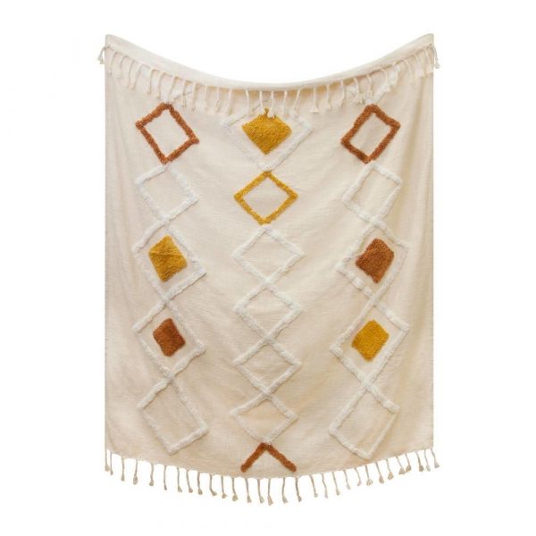 Jessie Textured Throw 130x160cm Ochre Multi