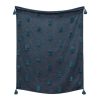 Quinn Textured Throw 130x160cm Indigo & Majolica