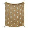 Quinn Textured Throw 130x160cm Sandstone & Ivory