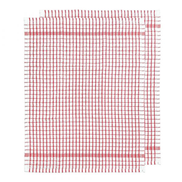 Elly 2 Pack Tea Towel 45x65cm Red - Image 2