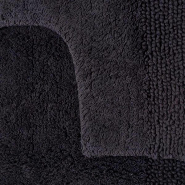 Dawson 2 Piece Bathmat Set 50x50cm & 50x80cm Charcoal - Image 2