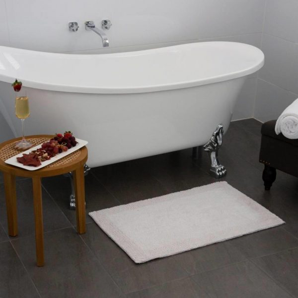 Dawson 2 Piece Bathmat Set 50x50cm & 50x80cm White - Image 3