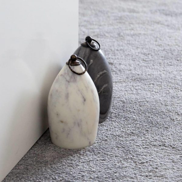 Nessa Door Stop 14x9cm White Marble - Image 3