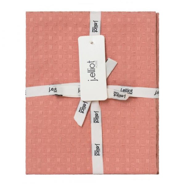 Waffle 2 Pack Tea Towels 50x70cm Clay Pink - Image 3