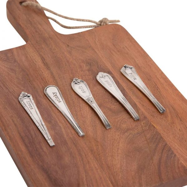 Ched Cheese Board & Marker Set 38x23x2cm Natural & Silver - Image 3