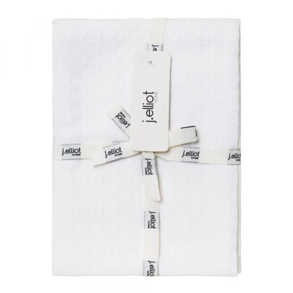 Waffle 2 Pack Tea Towels 50x70cm White - Image 3