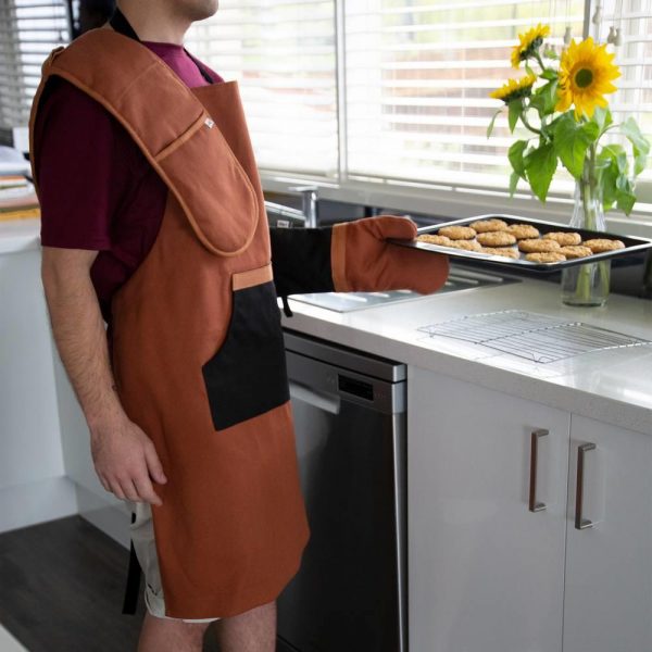 Selby Apron 83x68cm Sandstone & Black - Image 5