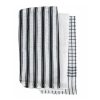 Gardenia 3 Pack Tea Towels 50x70 cm - Black