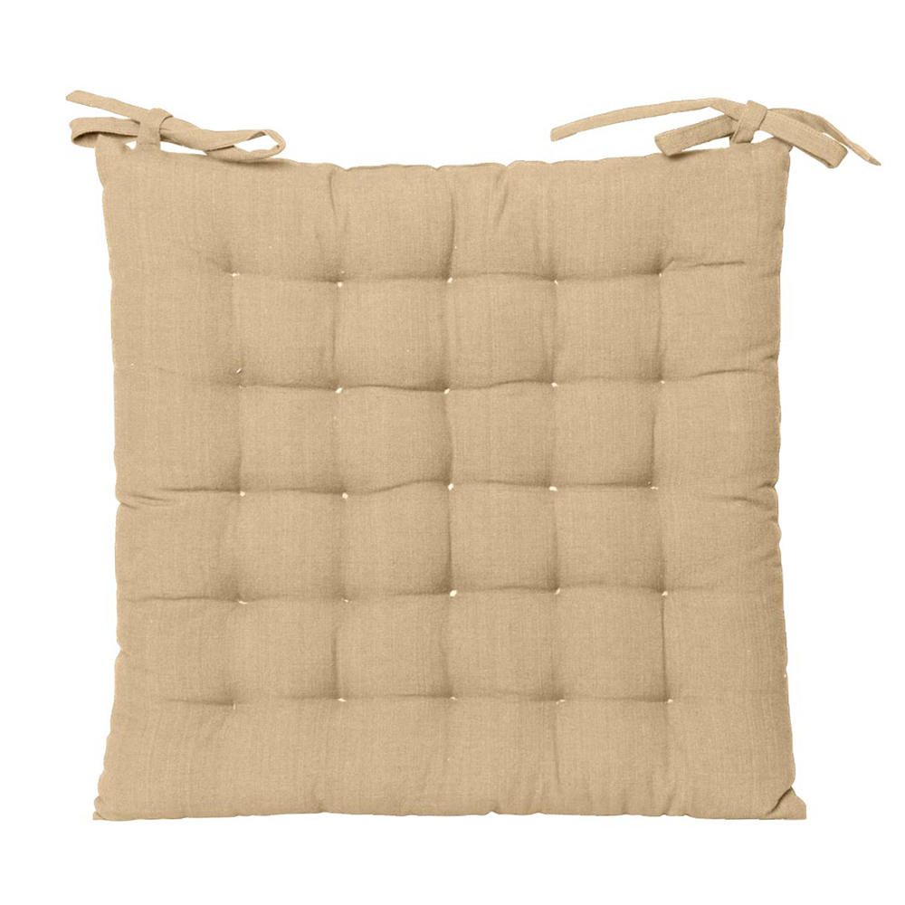 Outdoor Solid Chair Pad 40x40cm Taupe Urban Willow   Outdoor Solid Chair Pad 40x40cm Taupe 