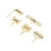 Zola Cheese Markers Set 5x7cm Gold