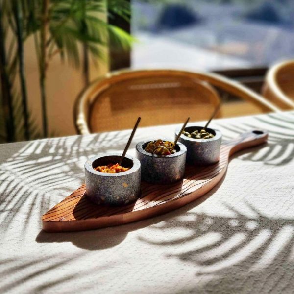 Terra Serving Board with Condiment Bowls & Spoons - Image 2