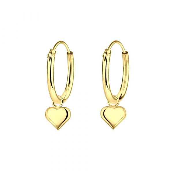 Aria Gold Heart Drop Earring