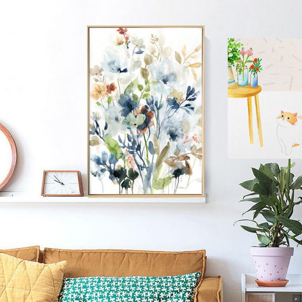 Spring Mixed Flowers Wall Art