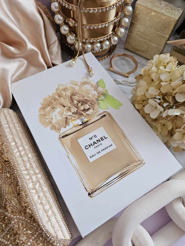 Chanel No5 Beige Designer Storage Book