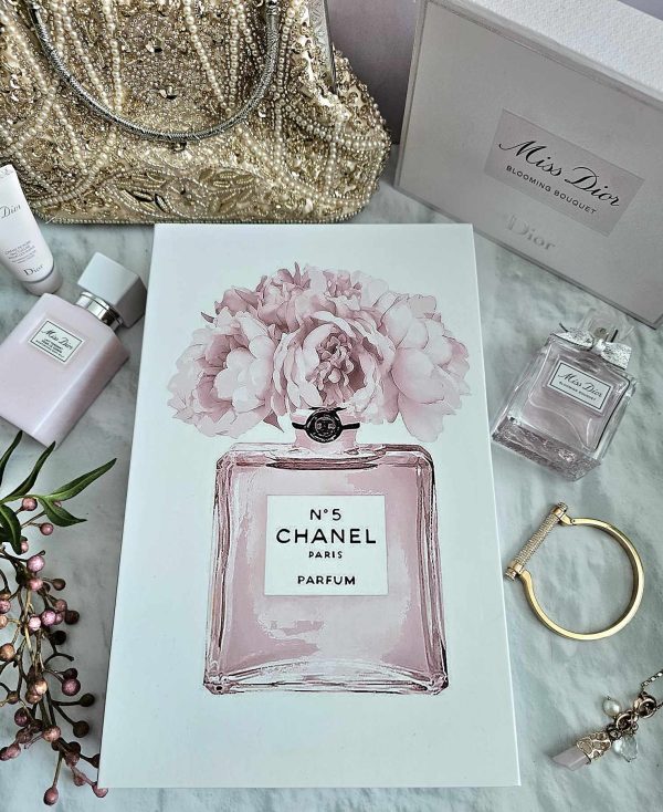 Chanel No 5 Pink Designer Storage Book