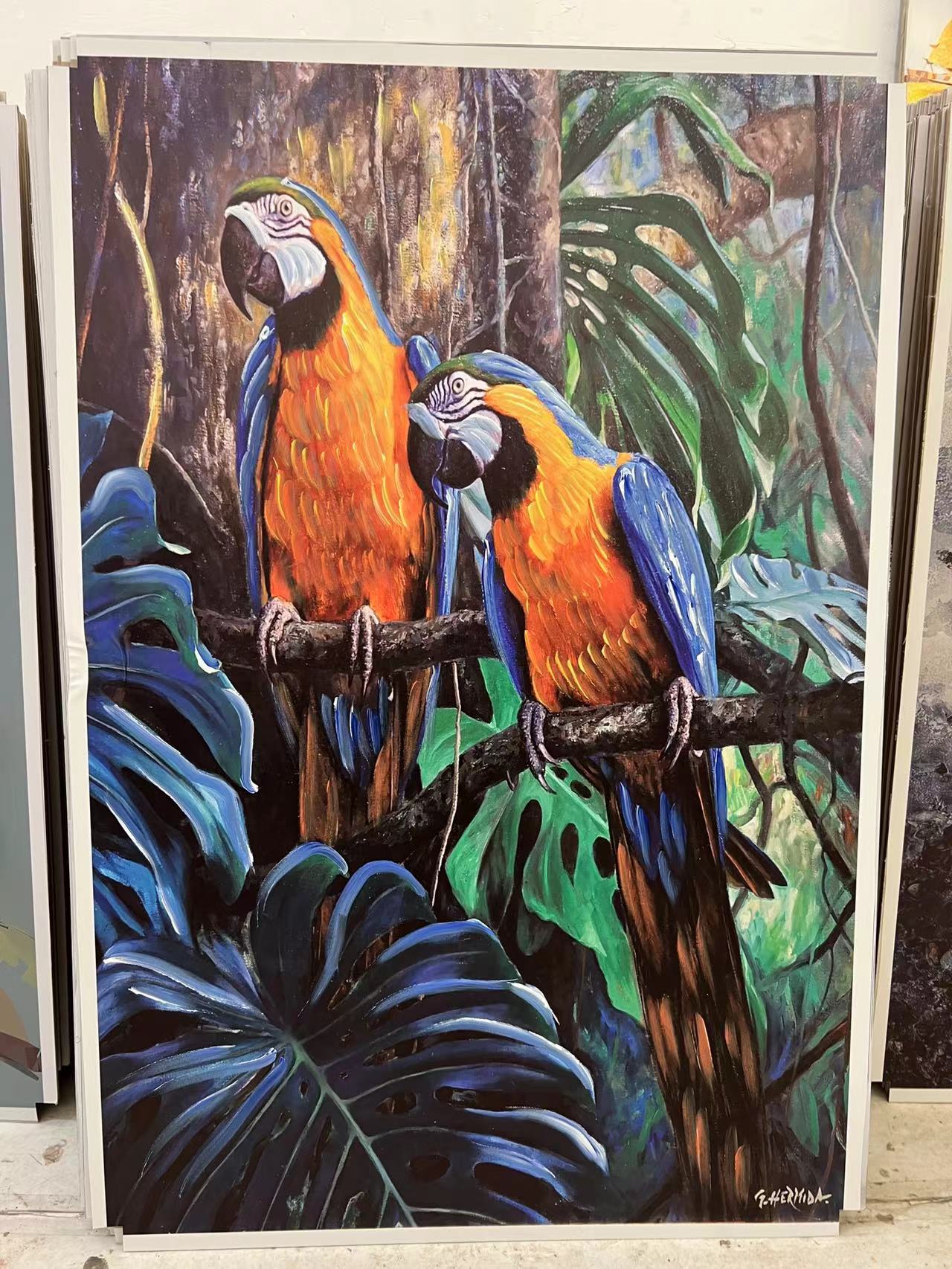 macaw wall art