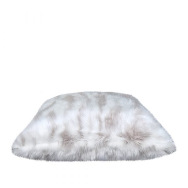 White Lynx Faux Fur Cushion - Image 4