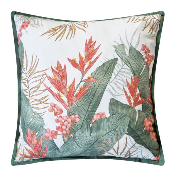 Tropical Cushion White Multi 50x50cm - Image 2