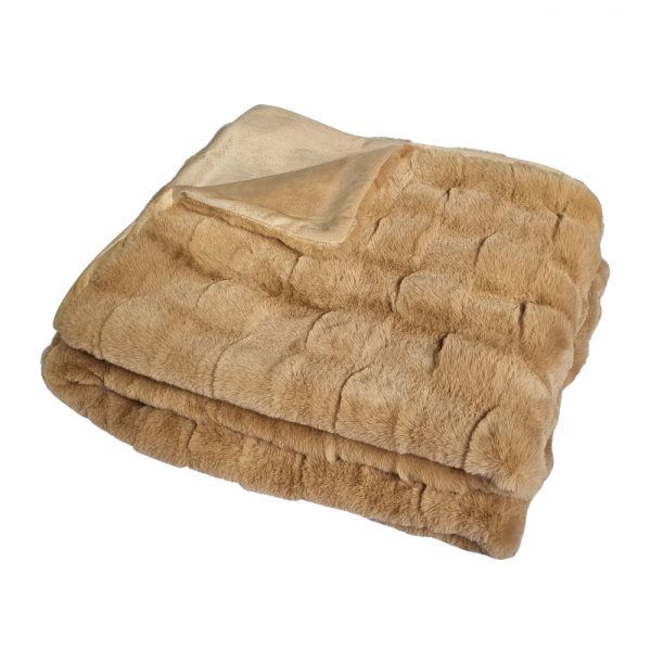 Tyler Faux Fur Throw Latte