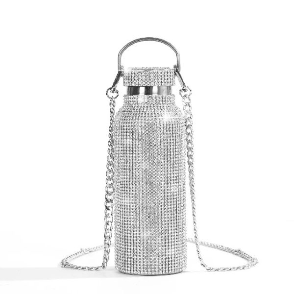 Diamond Diva Bling Bottle Silver