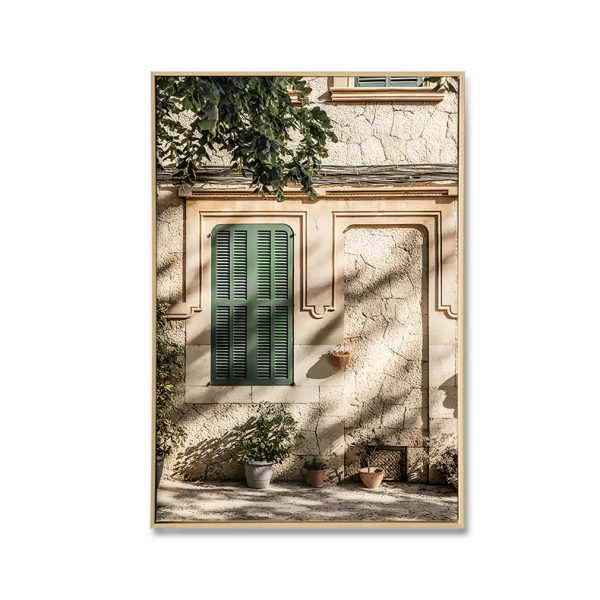 Tuscan Green Window Wall Art - Image 2