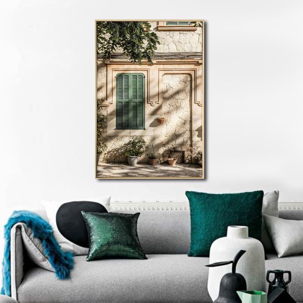 Tuscan Green Window Wall Art