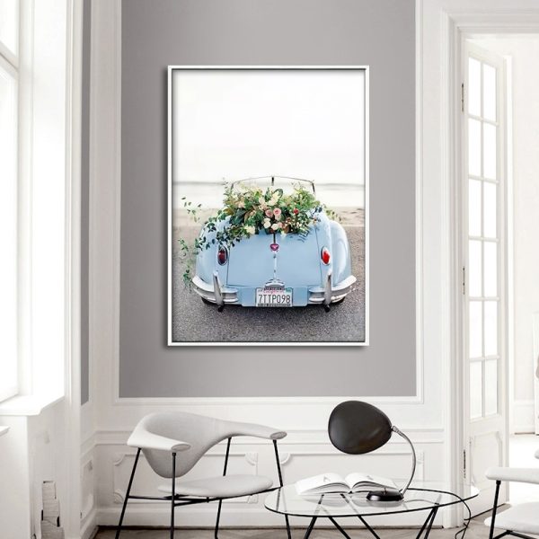 Vintage Car Romance Artwork - Image 3